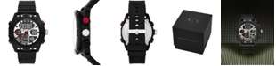 A|X Armani Exchange Men's Analog-Digital Black Silicone Strap Watch, 46mm